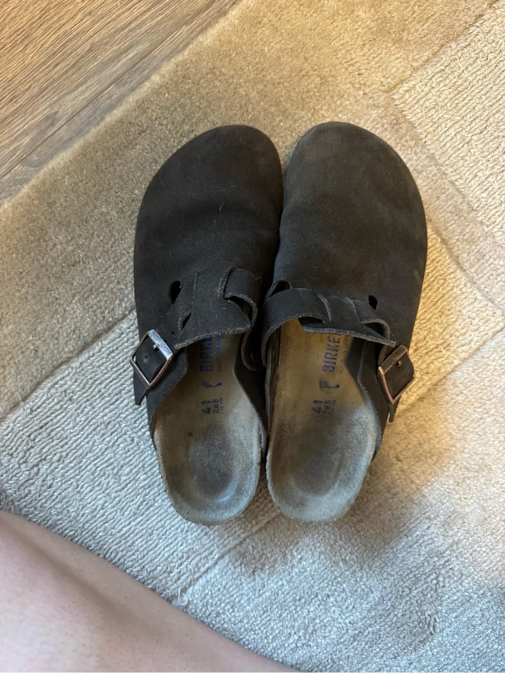 Birkenstock Boston Suede Clogs in Brown - 9.5 - Picture 4 of 6